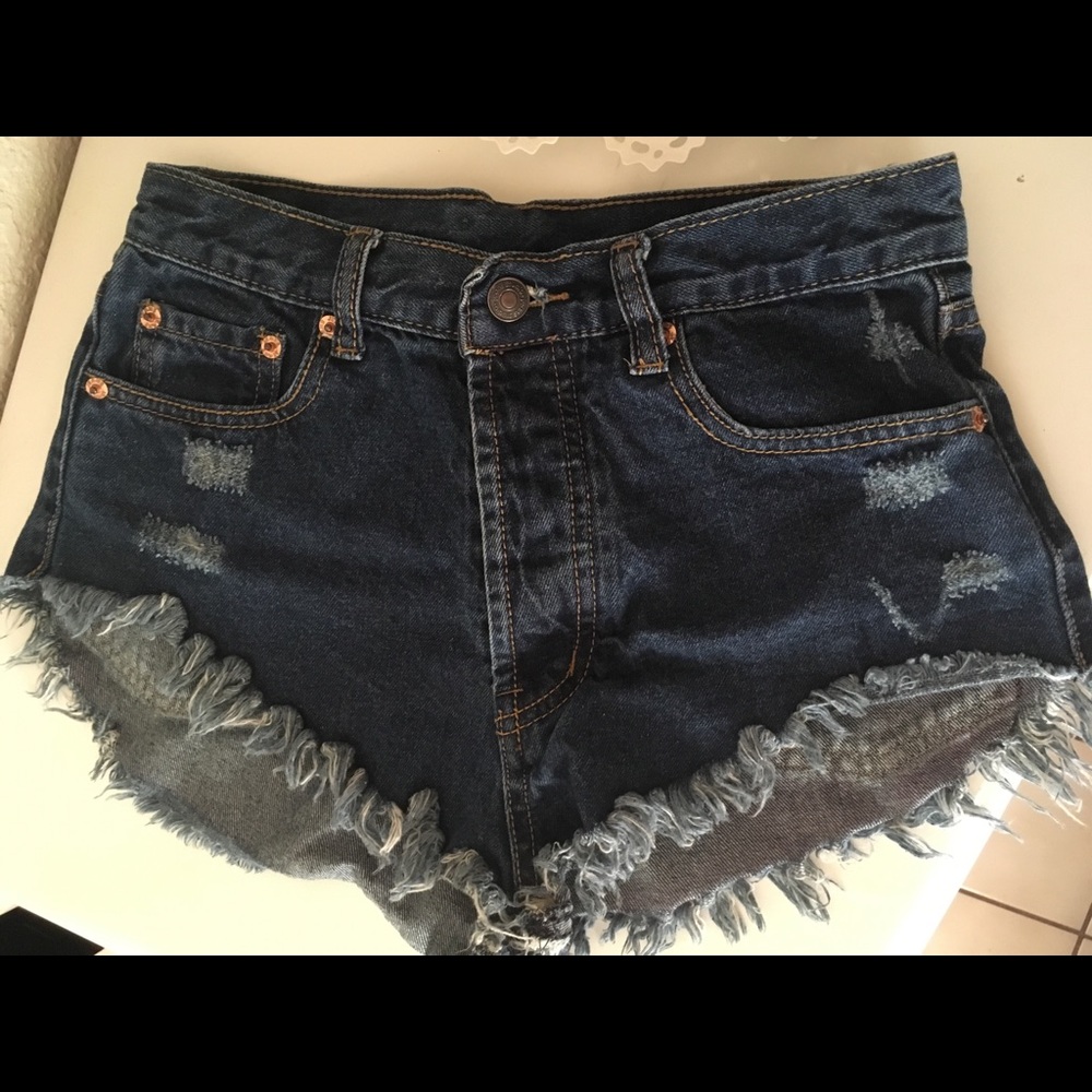 Nasty Gal Cutoff Denim Shorts in Small